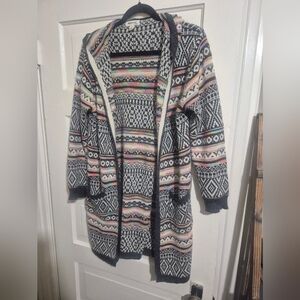 Cozy Multicolor Patterned Women's Cardigan
